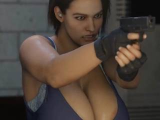 Jill Valentine s'exerce au tir dans Resident Evil 3