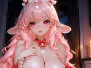 Joli cadeau pour noël avec des gros seins par IA